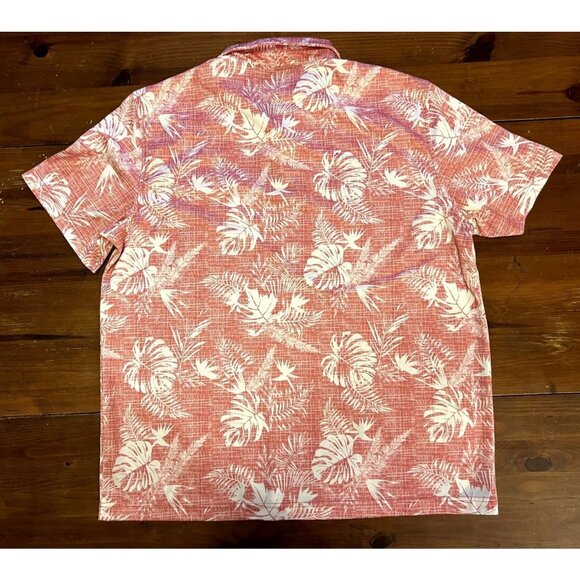 Izod Saltwater Relaxed Classics men's light red short sleeve button up shirt XL - Picture 3 of 8